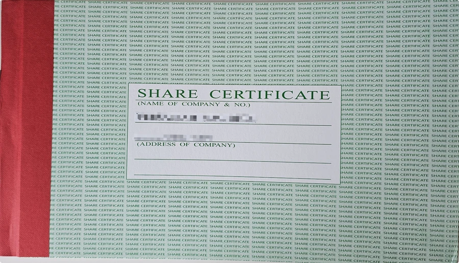 Share Certificate Book